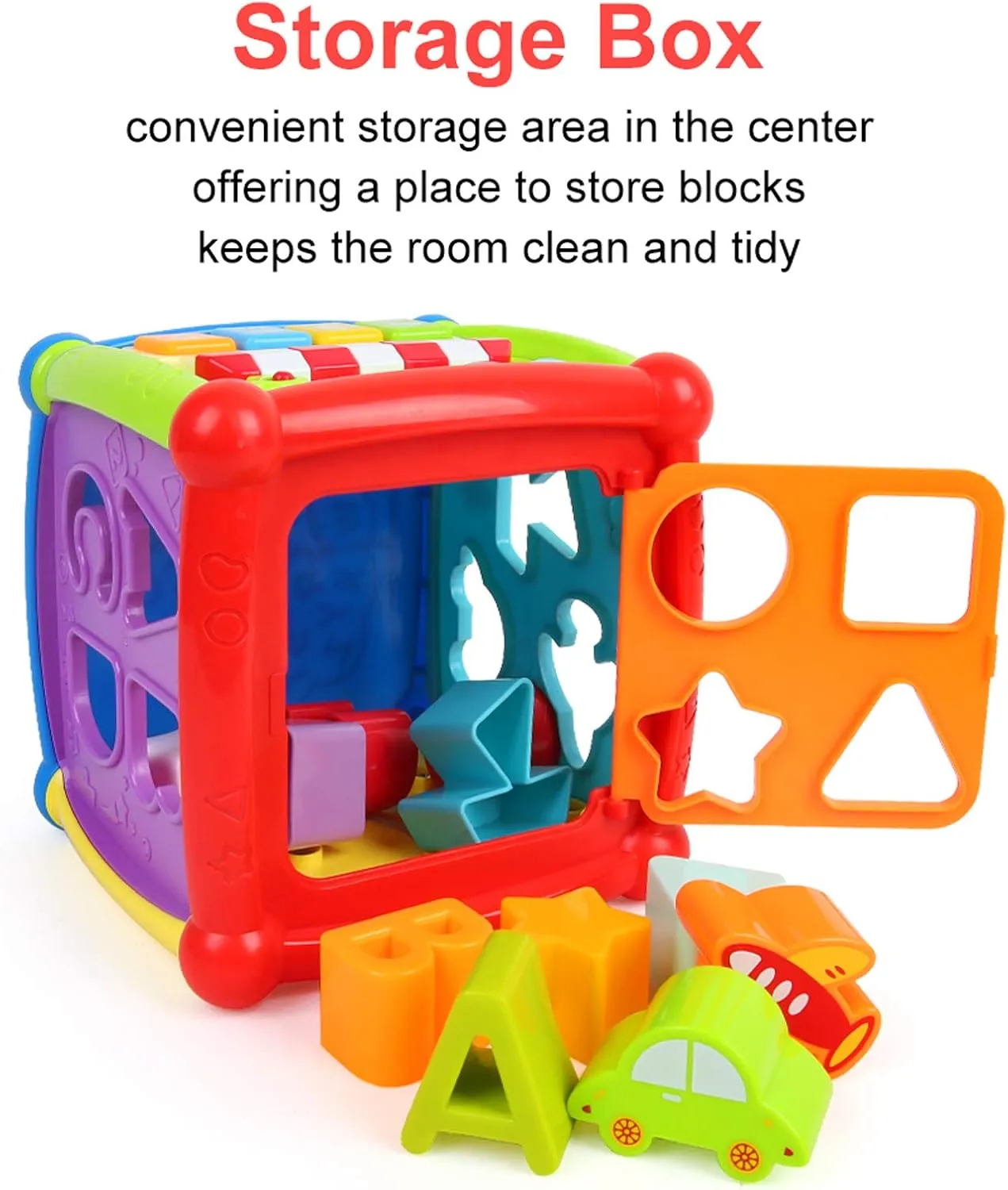 NEW Aomola Baby Activity Cube Center Early Learning Educational Music Toys for Toddlers Flashing Shape Sorter for Babies Kids