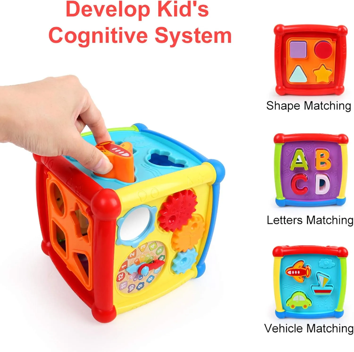 NEW Aomola Baby Activity Cube Center Early Learning Educational Music Toys for Toddlers Flashing Shape Sorter for Babies Kids