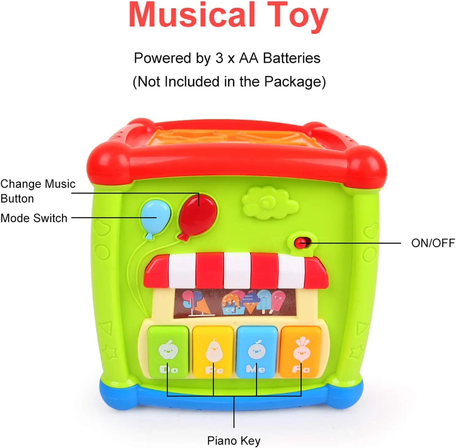 NEW Aomola Baby Activity Cube Center Early Learning Educational Music Toys for Toddlers Flashing Shape Sorter for Babies Kids