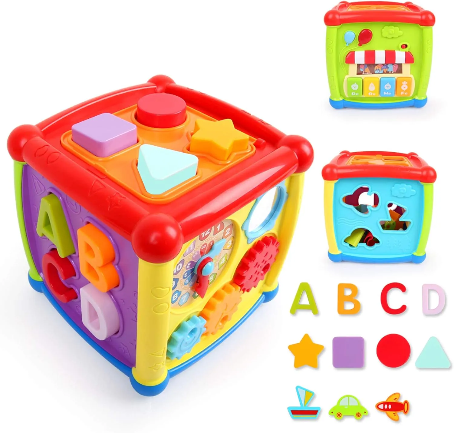 NEW Aomola Baby Activity Cube Center Early Learning Educational Music Toys for Toddlers Flashing Shape Sorter for Babies Kids