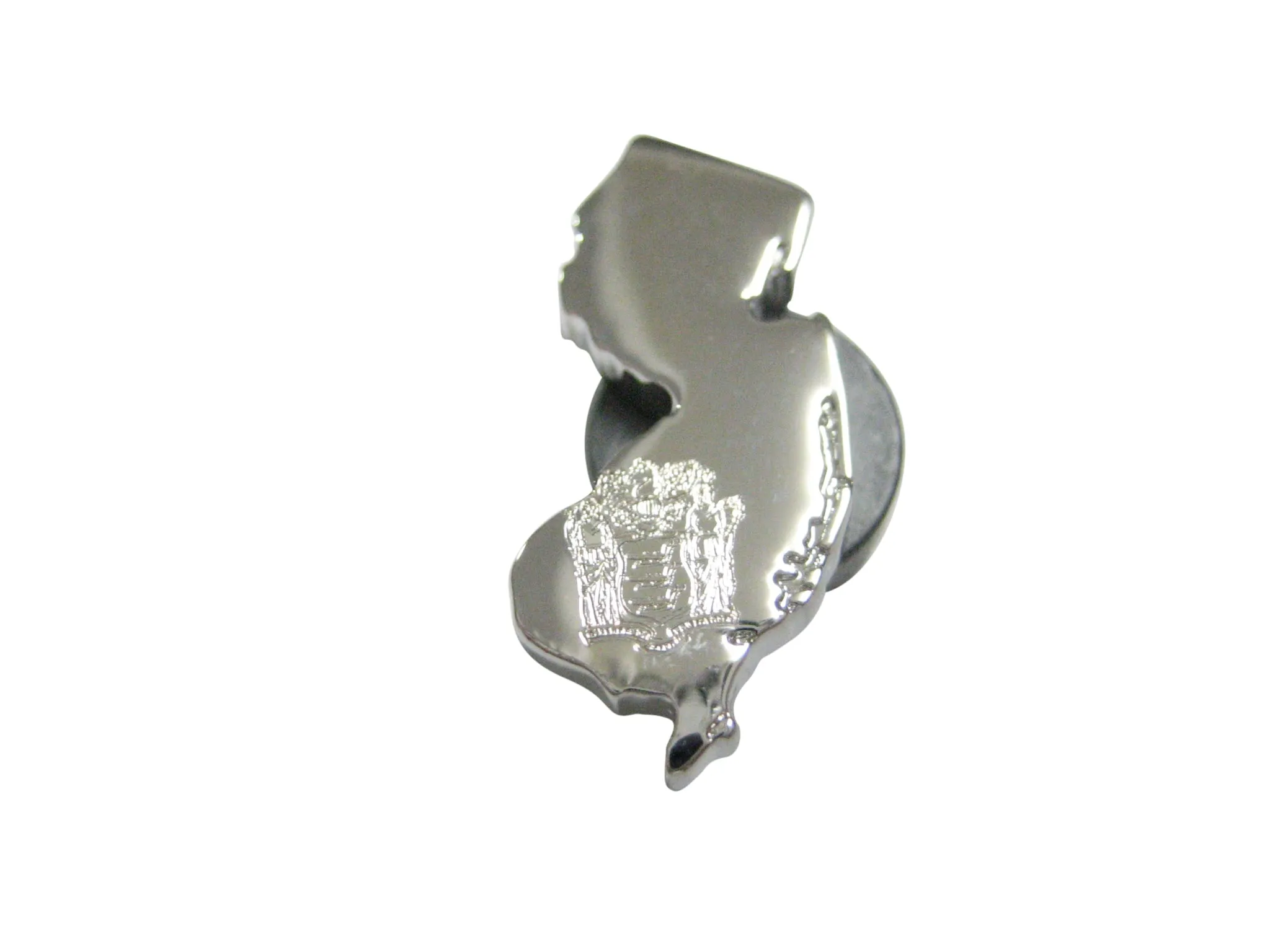 New Jersey State Map Shape and Flag Design Magnet