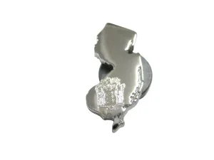 New Jersey State Map Shape and Flag Design Magnet