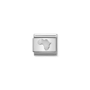 Nomination Composable Link Africa Map, Silver