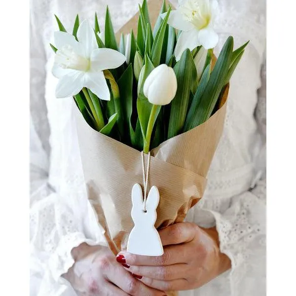 Nordic Clay Bunny - White