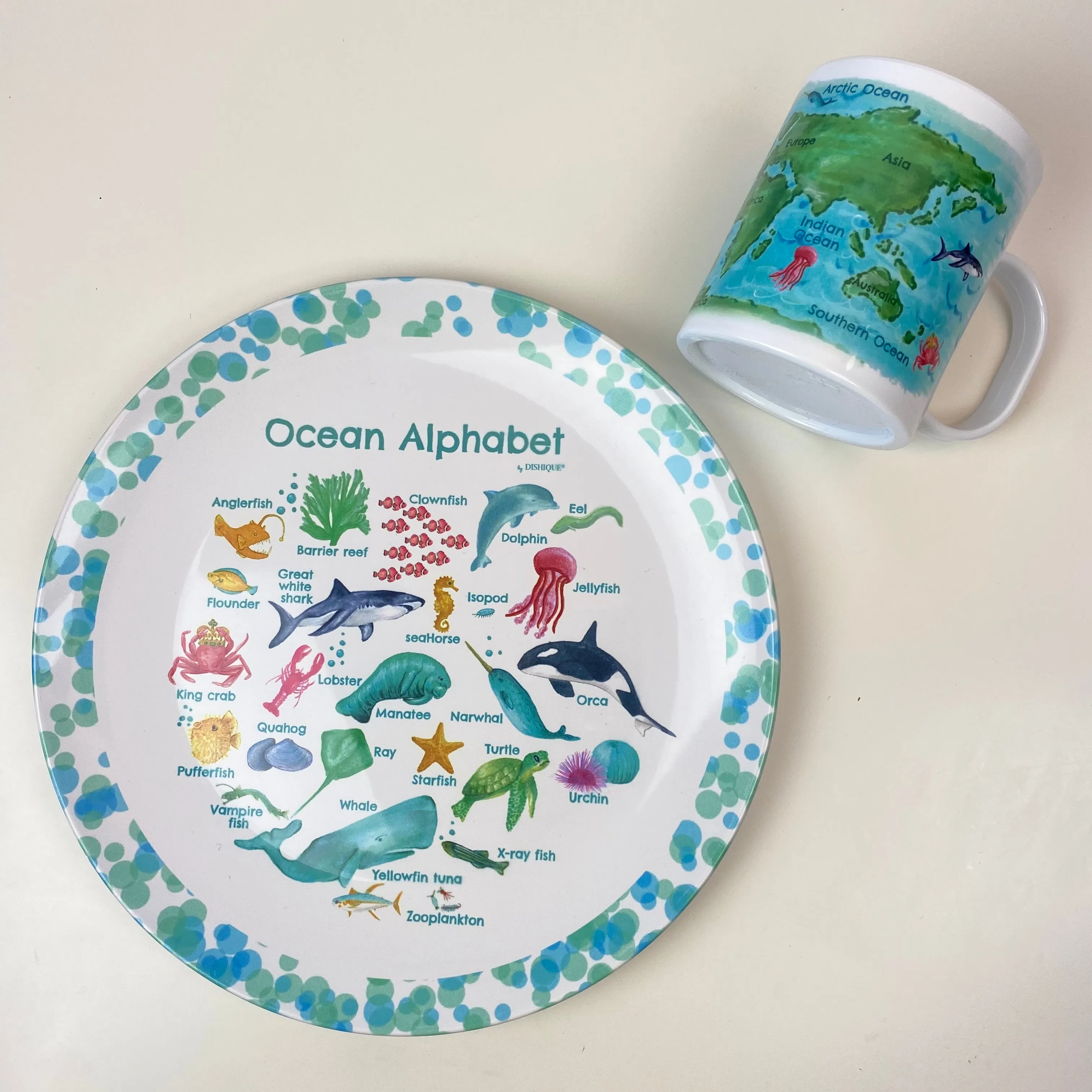 Oceans Map 11 oz. Plastic Mug