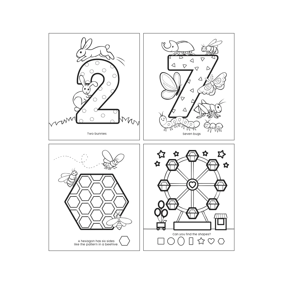 Ooly 123: Shapes   Numbers Toddler Coloring Book