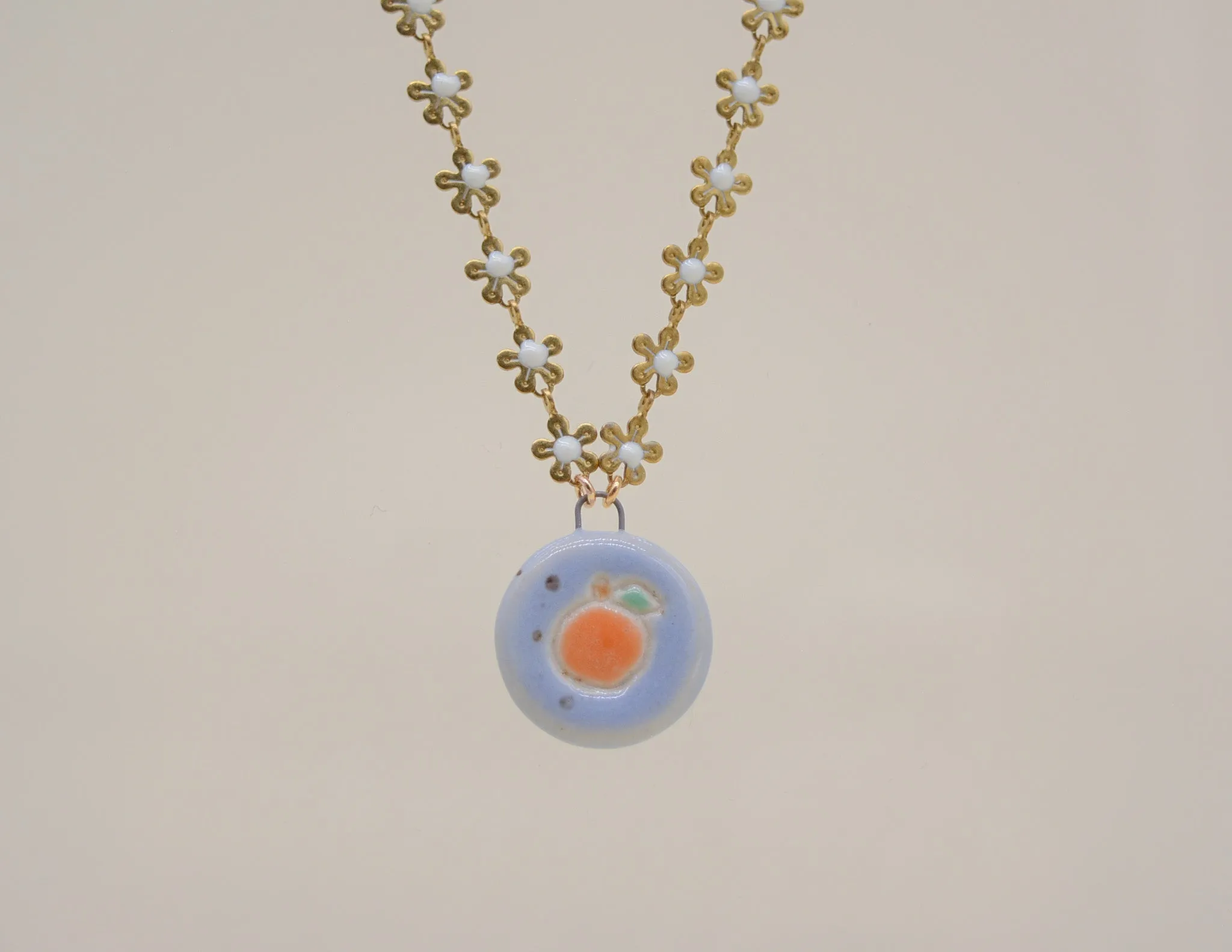 Orange Flowers Necklace