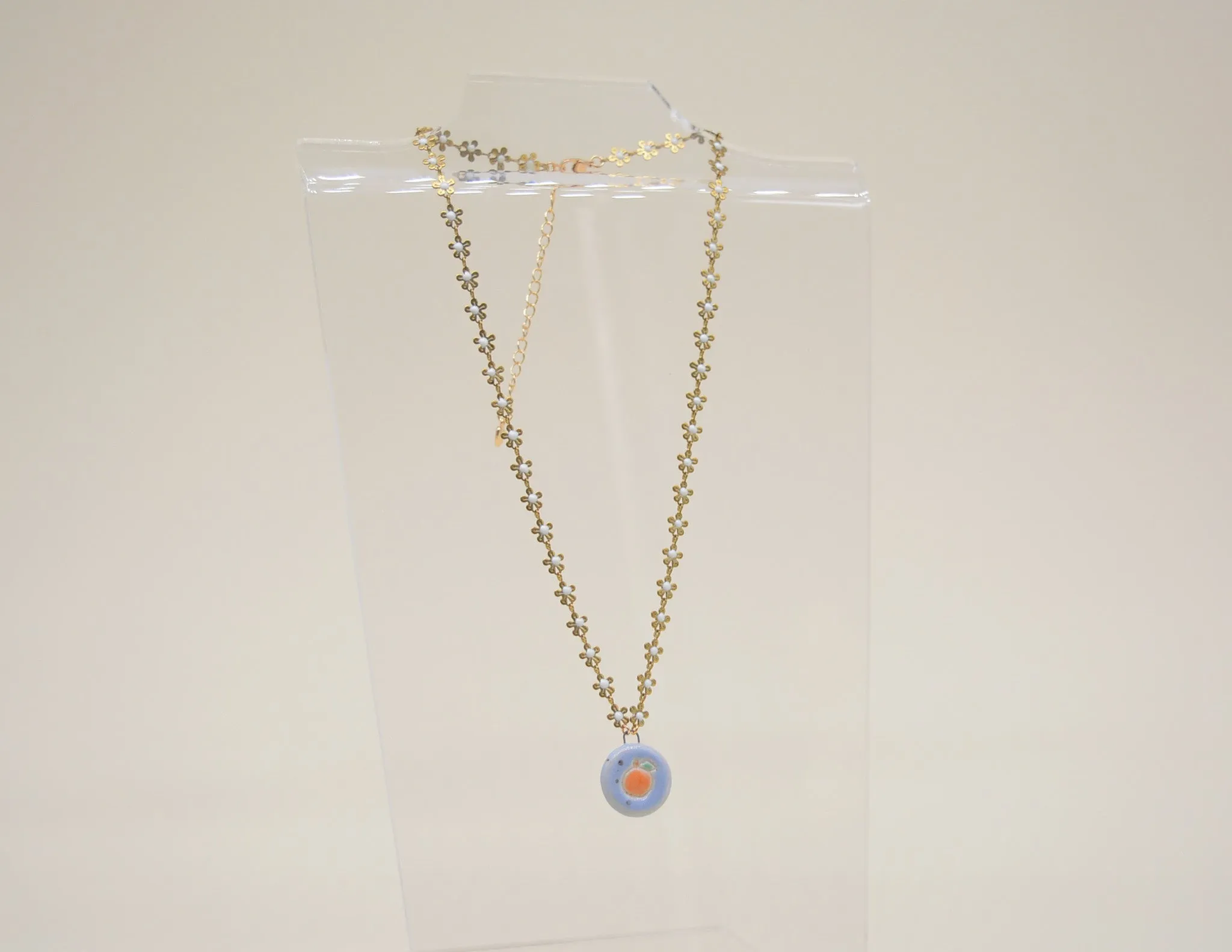 Orange Flowers Necklace