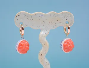 Orange Fruit Bowl Earrings
