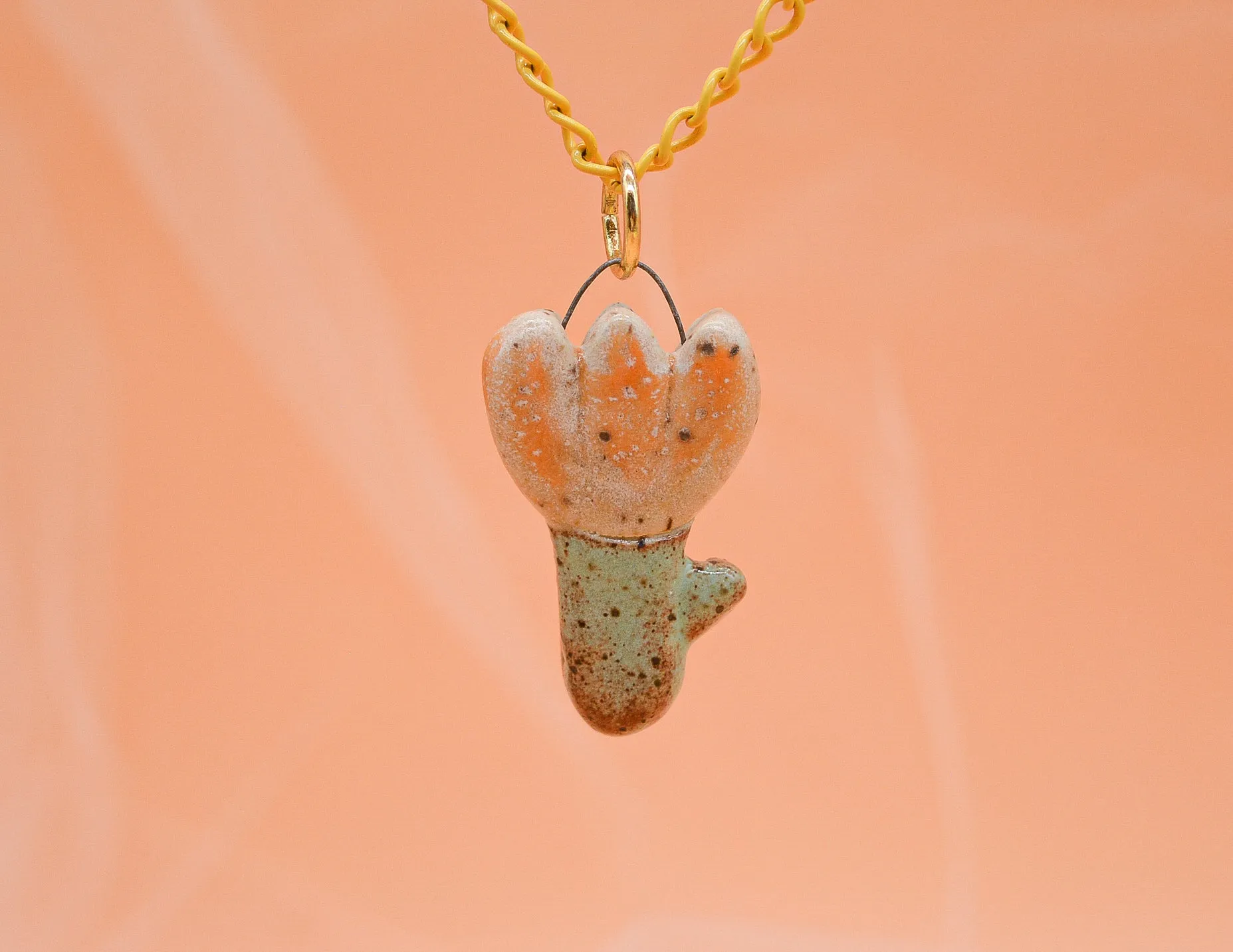 Orange Tulip Necklace
