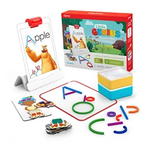 Osmo - Little Genius Starter Kit for iPad - 4 Educational Learning Games - Ages 3-5 - Phonics & Creativity - STEM Toy (Osmo iPad Base Included)