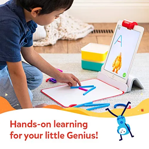 Osmo - Little Genius Starter Kit for iPad - 4 Educational Learning Games - Ages 3-5 - Phonics & Creativity - STEM Toy (Osmo iPad Base Included)