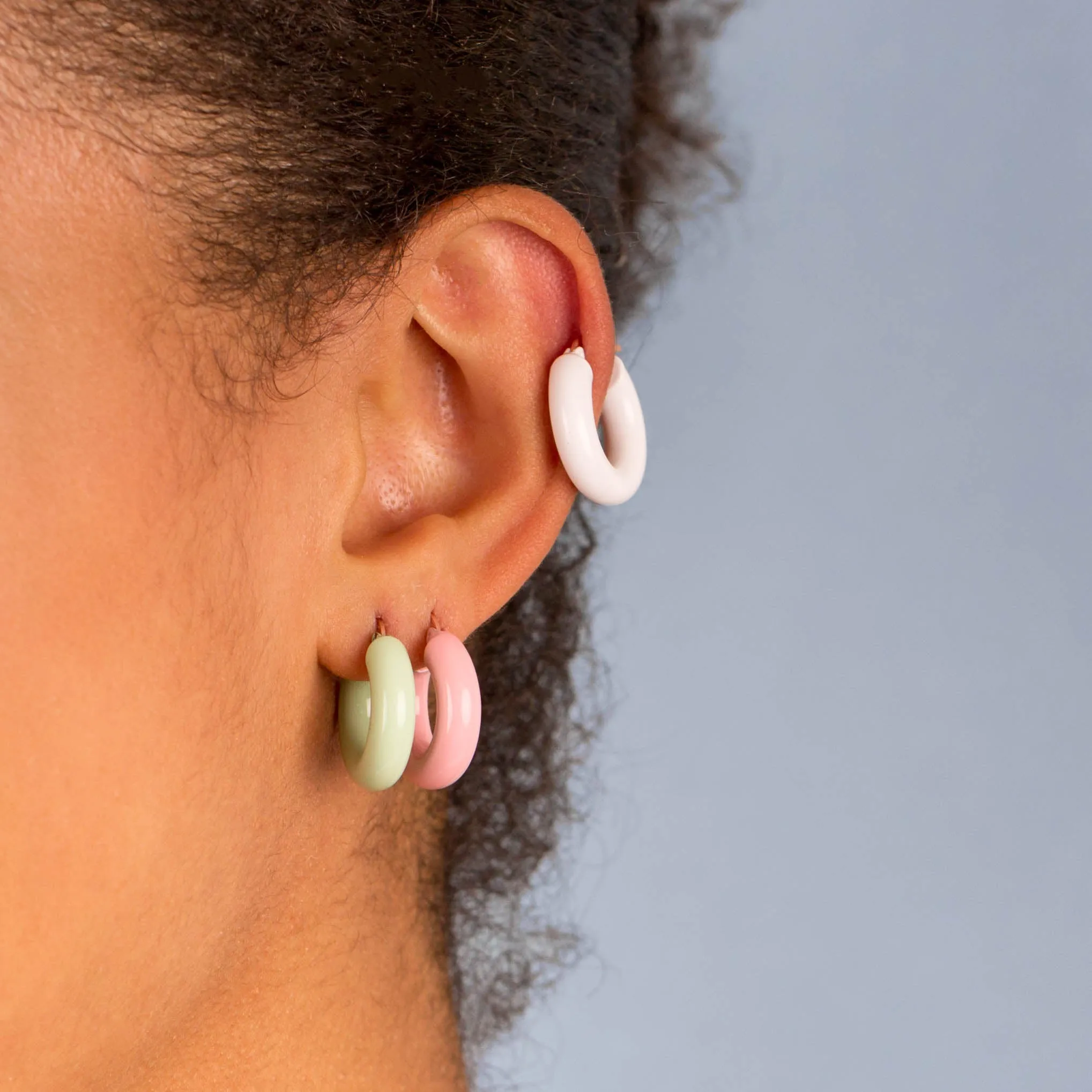 Pastel Colored Hoop Earring