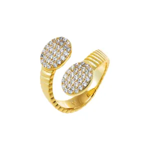 Pave Oval Wrap Snake Band Ring