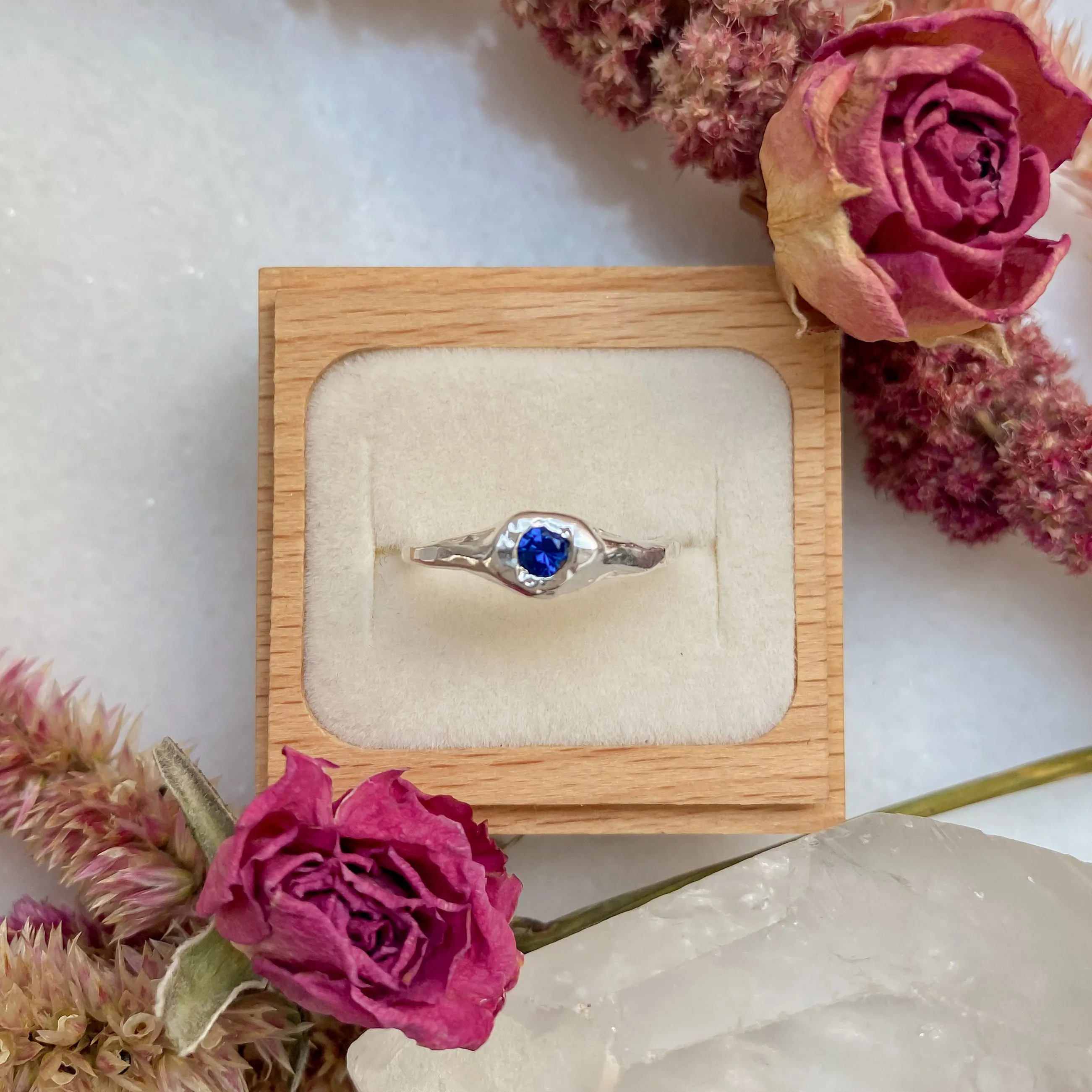 Pebbling Gemstone Rings | Recycled Sterling Silver
