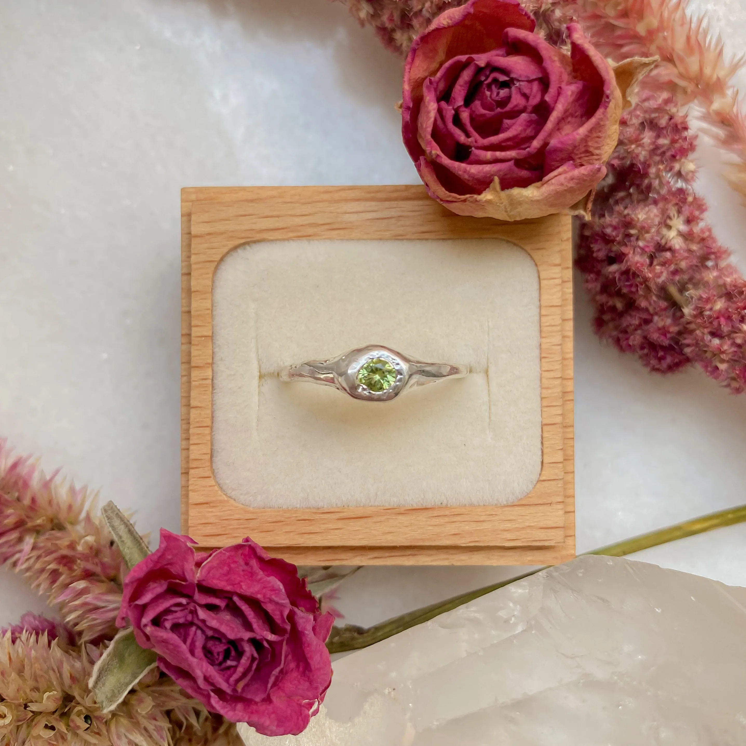 Pebbling Gemstone Rings | Recycled Sterling Silver