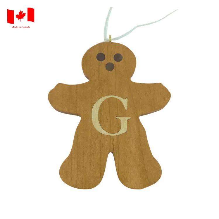 Personalized Wooden Gingerbread Ornament