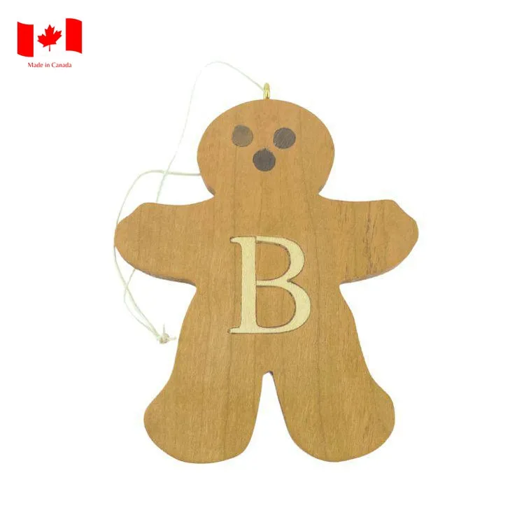 Personalized Wooden Gingerbread Ornament