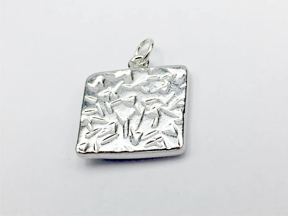Pewter w/ Sterling Silver heart with Oslo Norway Map pendant, Drammen, Arendal