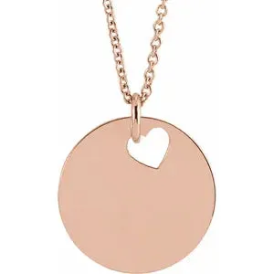 Pierced 15 mm Disc 16-18" Necklace or Pendant 87235