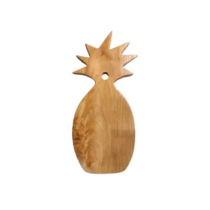 Pineapple-Shaped Teak Cutting Serving Board