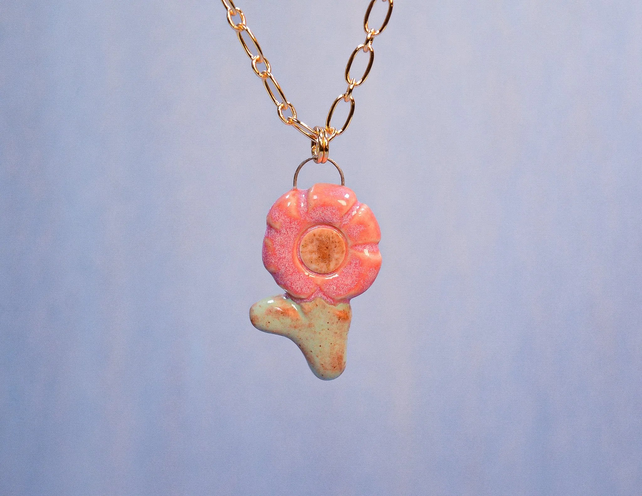 Pink Daisy Necklace