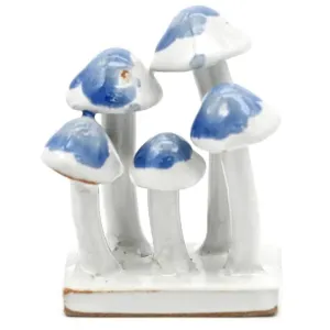 Porcelain Mushroom Cluster - Blue & White