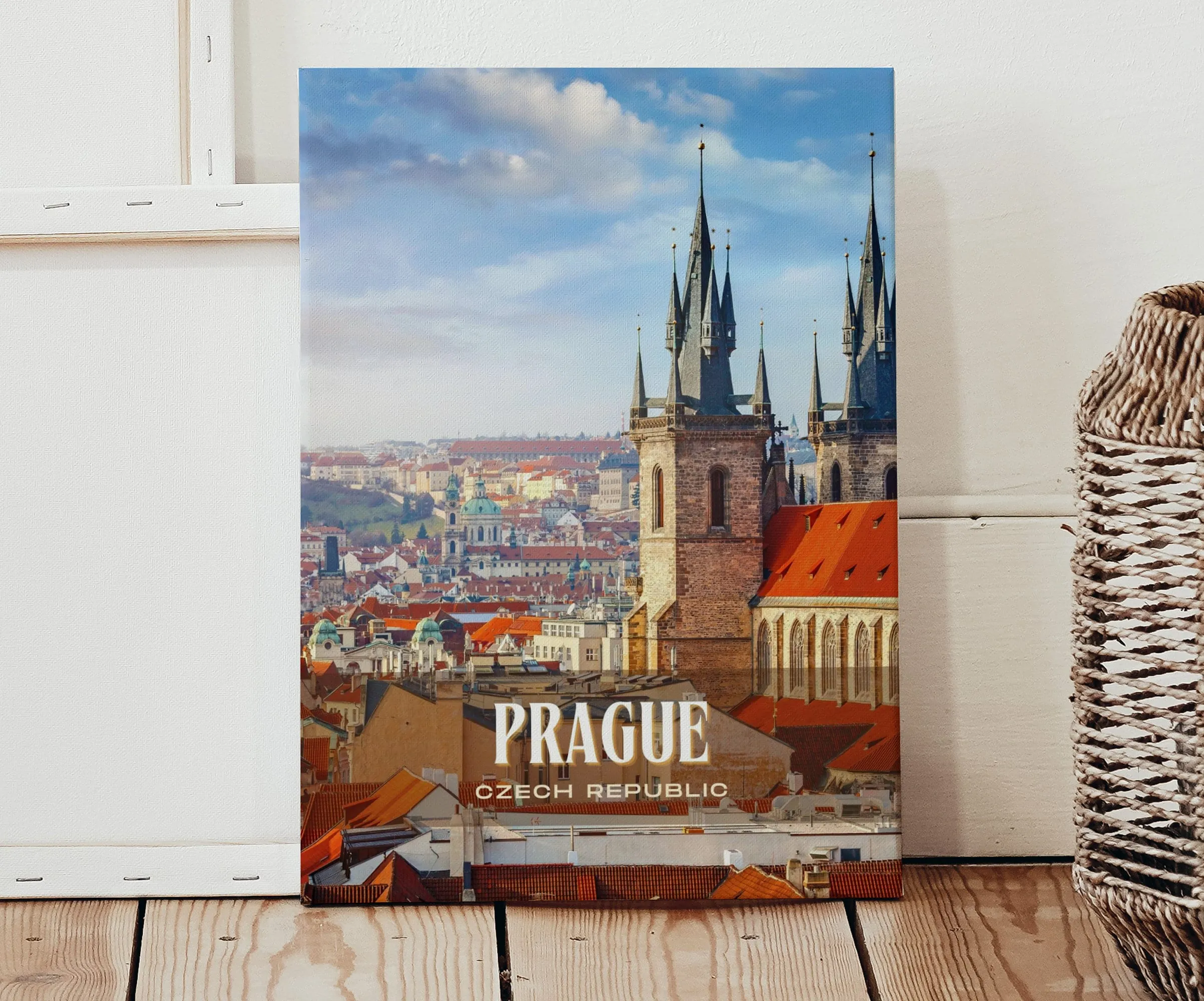 Prague Retro Wall Art, Czech Republic
