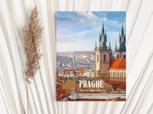 Prague Retro Wall Art, Czech Republic