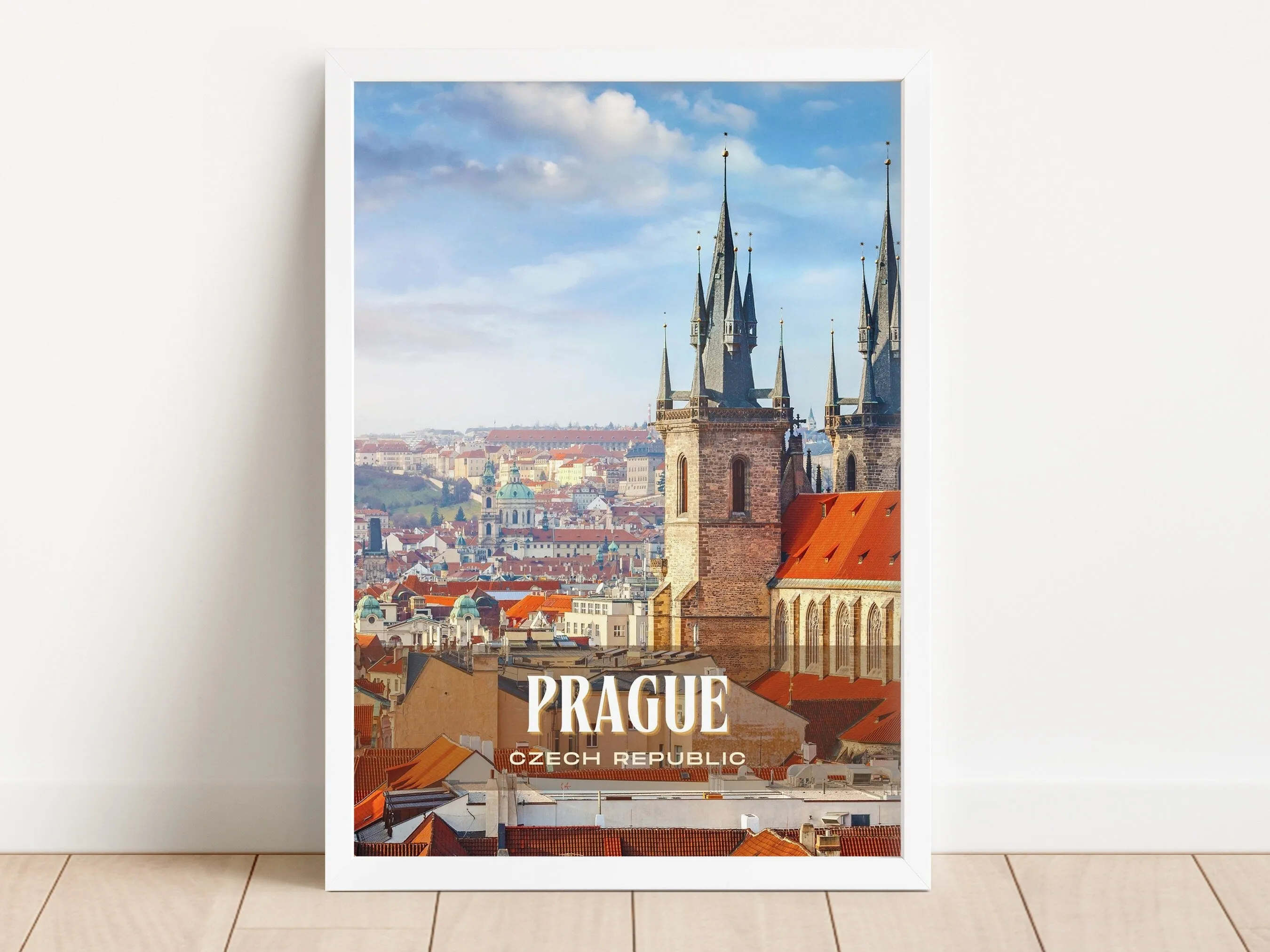Prague Retro Wall Art, Czech Republic