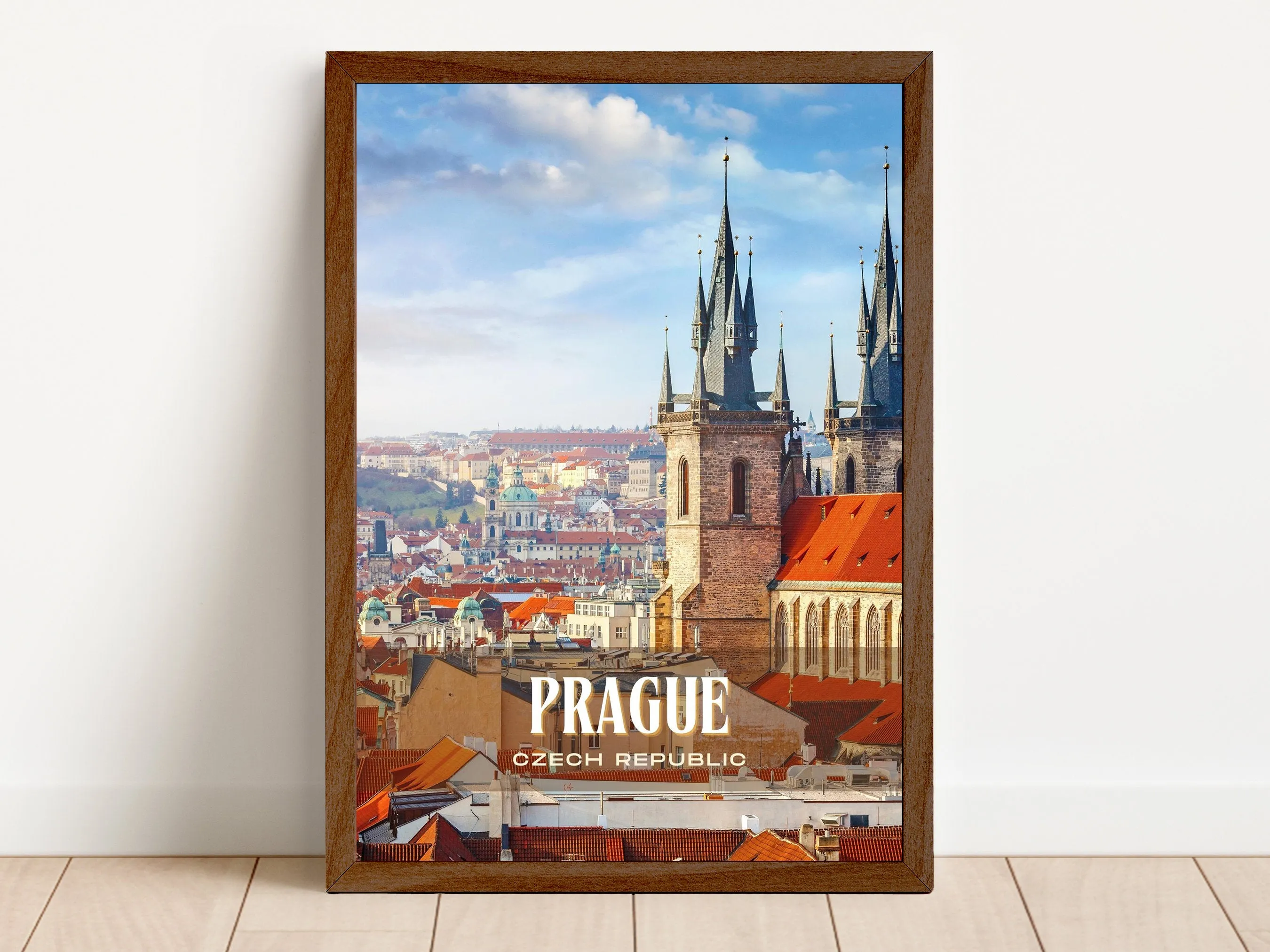 Prague Retro Wall Art, Czech Republic