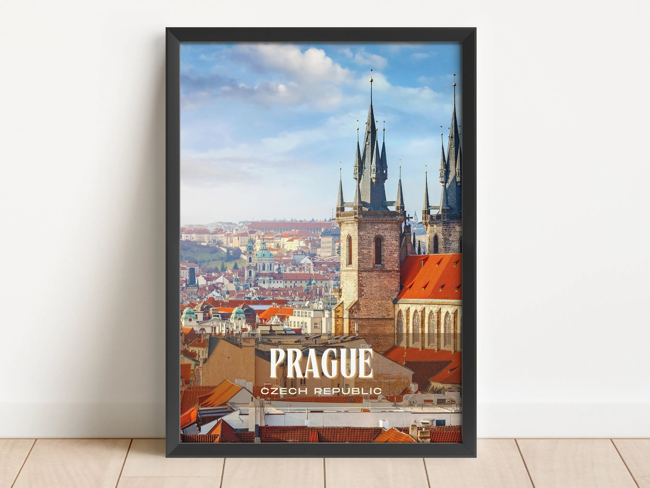 Prague Retro Wall Art, Czech Republic