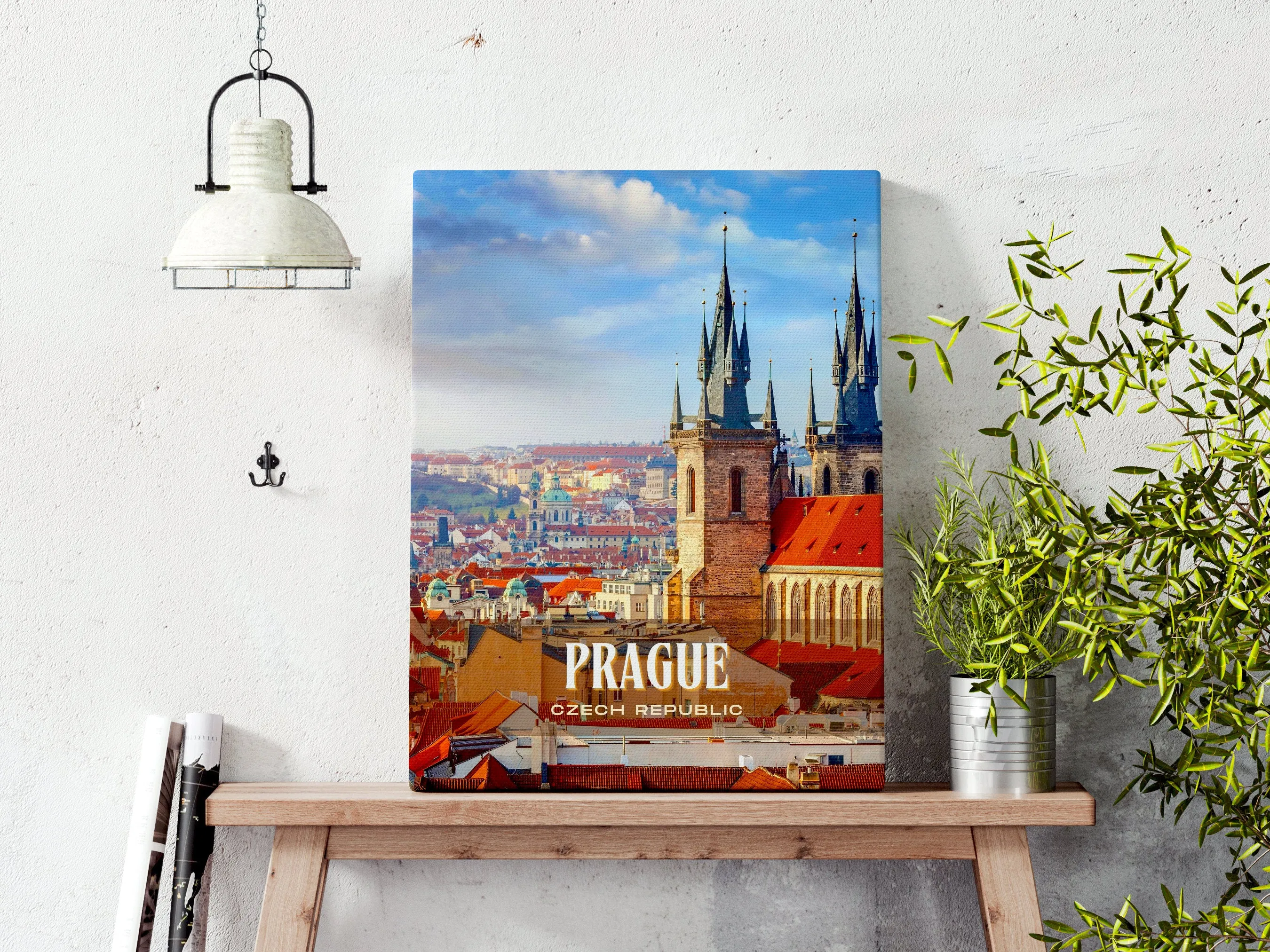 Prague Retro Wall Art, Czech Republic