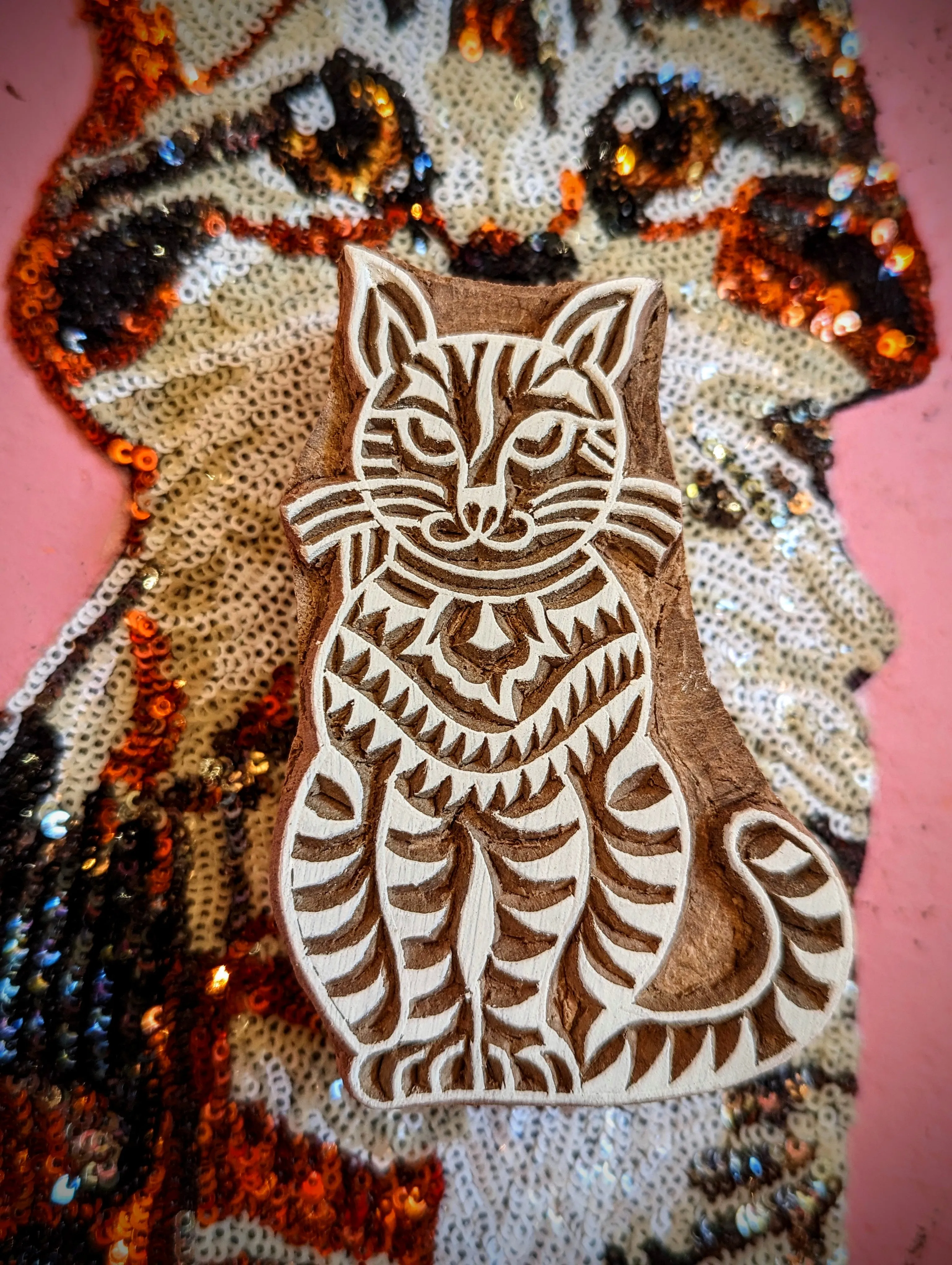 Pussy cat wood blocks