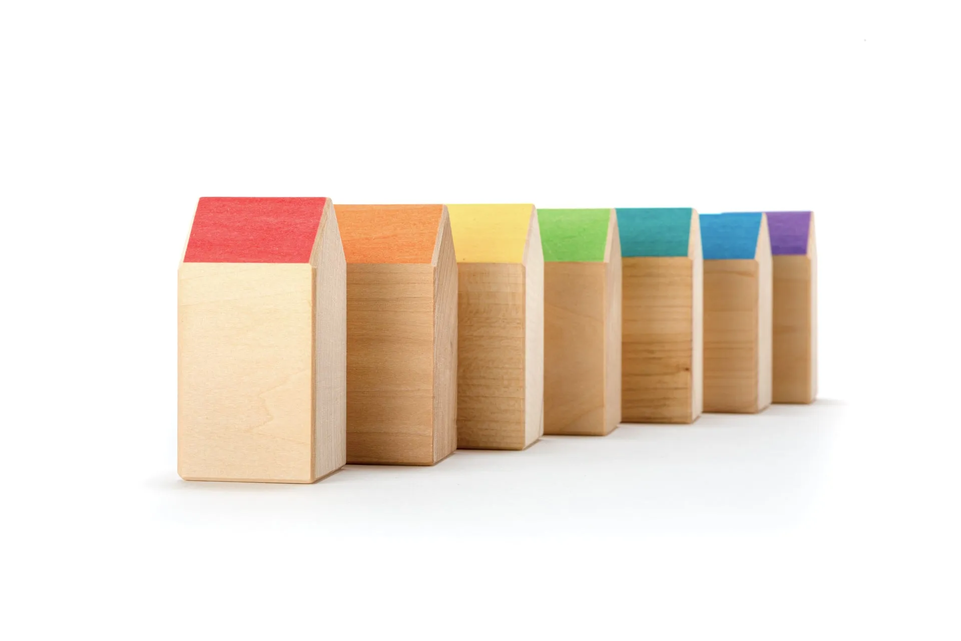 Rainbow Houses - Set of 7