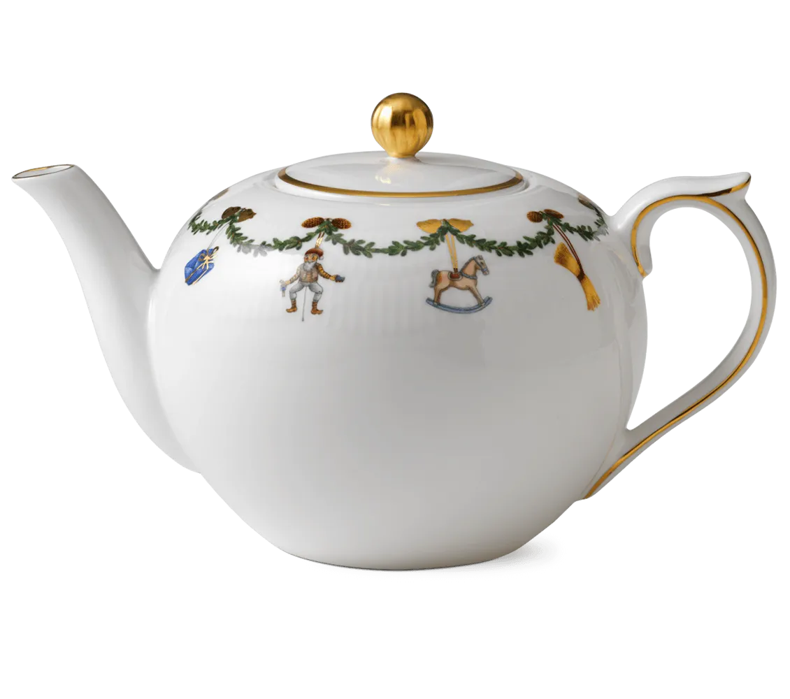 RC Star Fluted Christmas Tea Pot