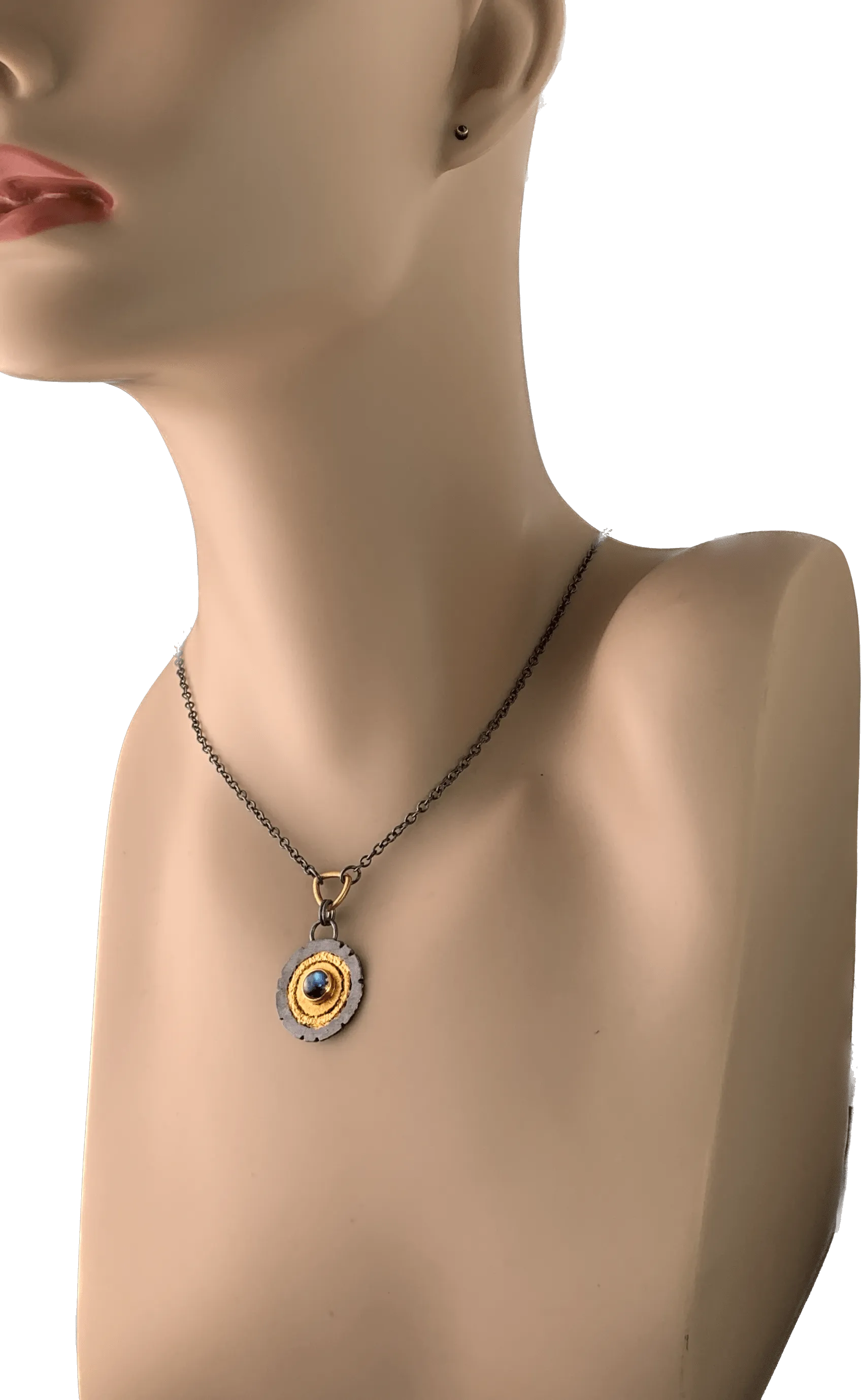 Redwood Slice Pendant - Large - Moonstone
