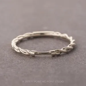 Rope Cuff Wedding Band, Platinum