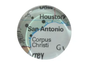 San Antonio Texas Map Pendant Magnet