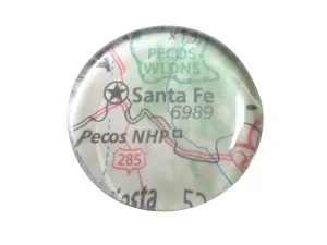 Santa Fe New Mexico Map Pendant Magnet