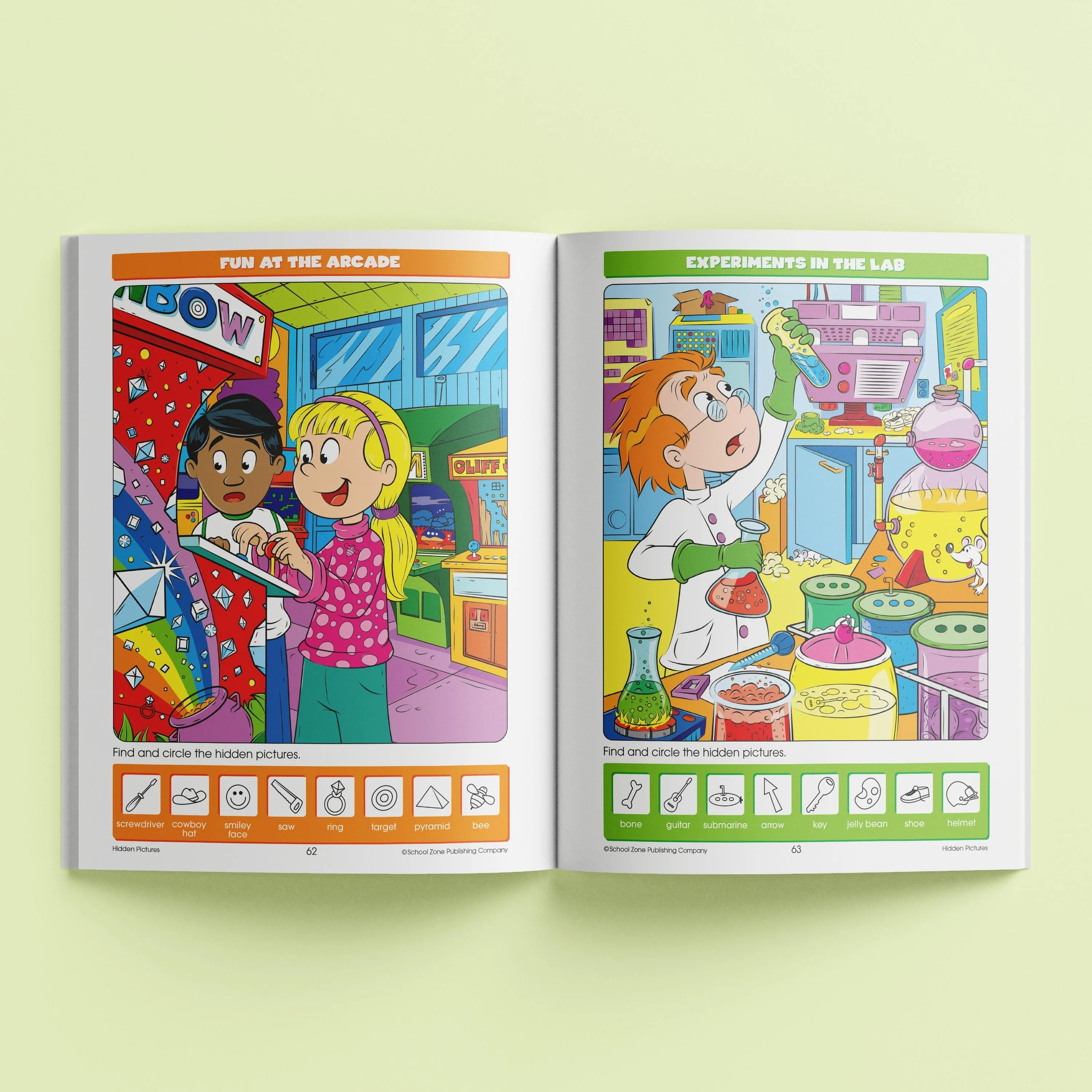 School Zone Activity Zone Hidden Pictures