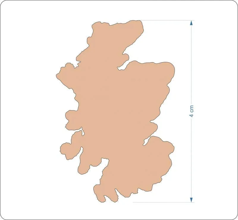 Scotland outline map shape - 4mm Plywood