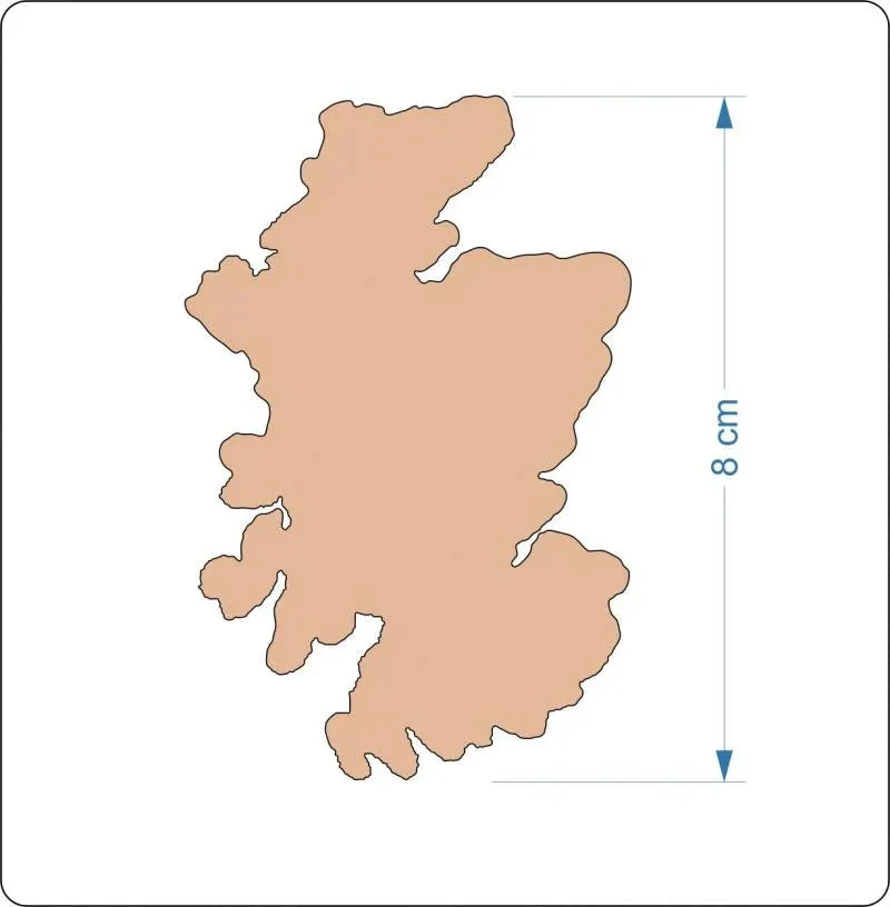 Scotland outline map shape - 4mm Plywood