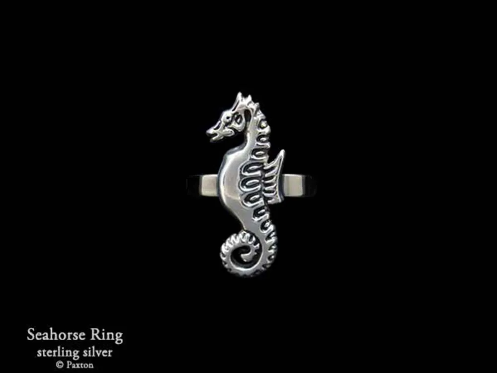 Seahorse Ring Sterling Silver