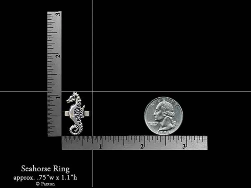 Seahorse Ring Sterling Silver