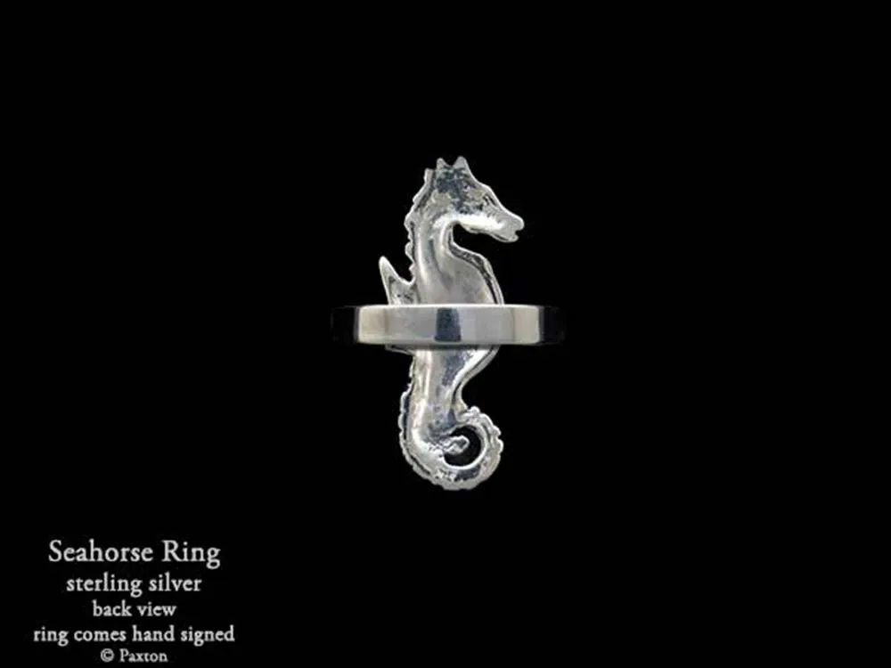 Seahorse Ring Sterling Silver