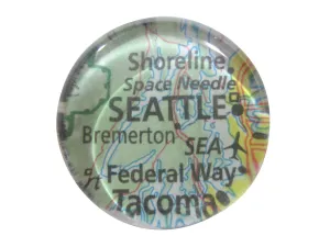 Seattle Washington Map Pendant Magnet