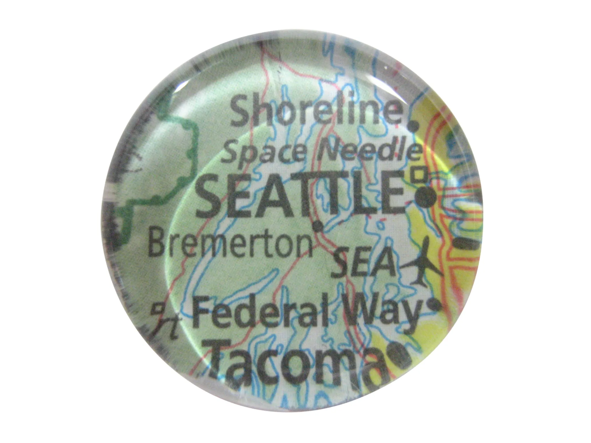 Seattle Washington Map Pendant Magnet