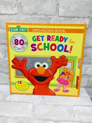 Sesame Street Sing Along Book Get Ready For School! Includes 4 Music CD's with 80 songs!