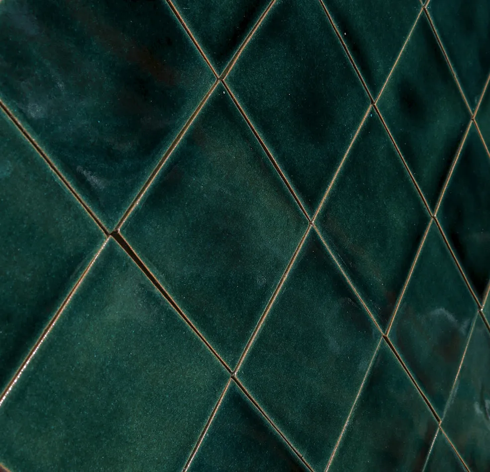 Siena Ceramic Solid Tile: Deep Emerald Gloss
